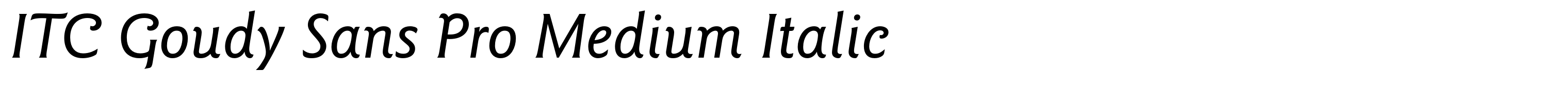 ITC Goudy Sans Pro Medium Italic